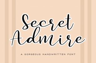 Secret Admire Handwritten Font Font Download