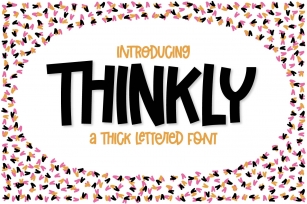 Thinkly - A Clean & Thick Lettered Font Font Download