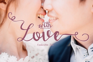 With love Handwritten font Font Download