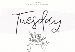 Tuesday - Handwritten Script Font Font Download