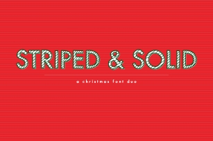 Striped & Solid - A Christmas Font Duo Font Download