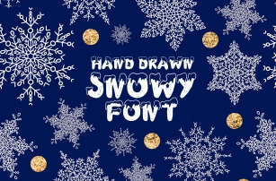 Handdrawn snowy display font Font Download