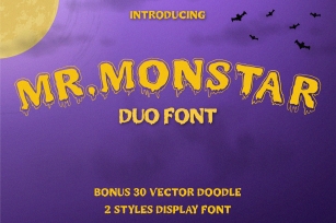MR.MONSTAR Duo Font & Extras Font Download