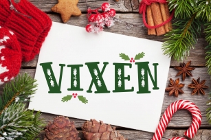 VIXEN - A festive Christmas font! Font Download
