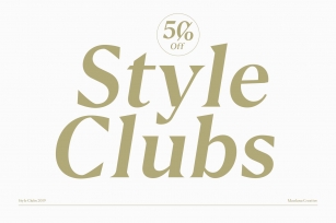 Style Clubs Serif - 50 OFF Font Download