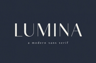 Lumina | Modern Sans Serif Font Download