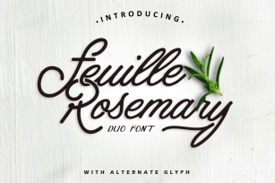 Feuille Rosemary Font Download