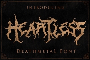 Heartless - Most Wanted Deathmetal Font Font Download