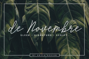 Monoline Signature script - de Novembre Font Download