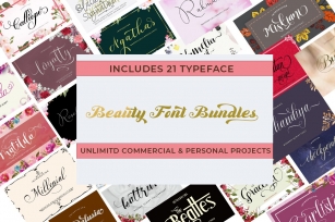 Beauty Font Bundles Font Download