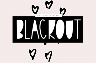 Blackout - A Bold Handmade Font Font Download