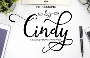Love Cindy + extra love Font Download