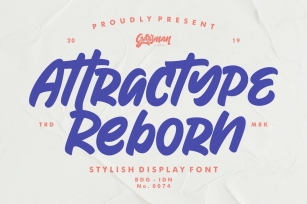 Attractype Reborn - Stylish Display Font Font Download