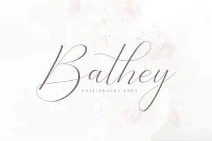 Bathey Calligraphy Font Font Download