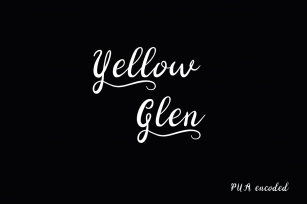 Yellow Glen Script Font Font Download