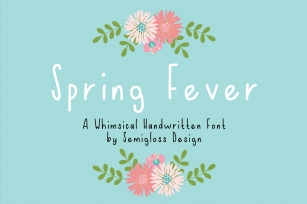 Spring Fever - A Handwritten Font Font Download