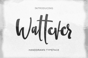 Wattever | Handdrawn Typeface Font Download