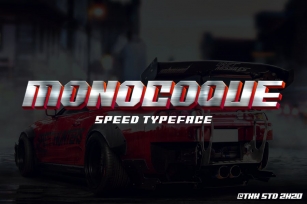 MONOCOQUE - Speed Typeface Font Download