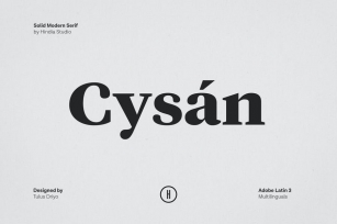 Cysan - Modern Serif Font Download