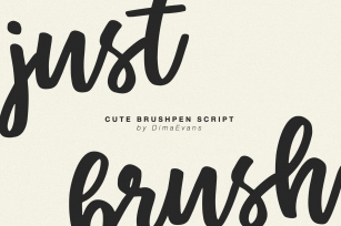 Just Brush  Cute Script Font Download