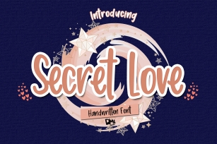 Secret Love - Handwritten Font Font Download