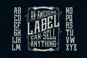 Whiskey label font + design elements Font Download