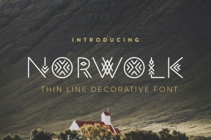 Norwolk - Thin Line Decorative Font Font Download