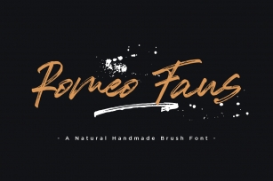 Romeo Fans  Natural Handmade Brush Font Download