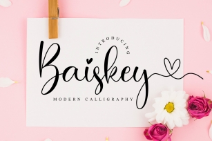Baiskey // Lovely Script Font Download
