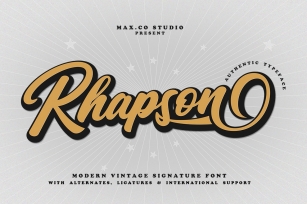 Rhapson Script Font Font Download