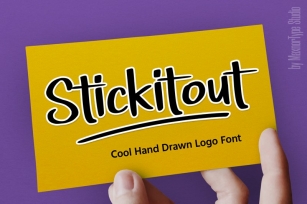 Stickitout - Hand Drawn Logo Font Font Download