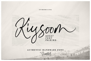 Kiysoom Signature! Font Download