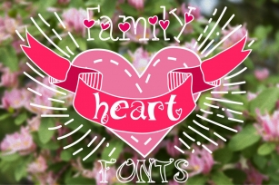 Family fonts with hearts Font Download