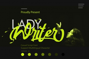 Lady Writer Casual Script Font Font Download
