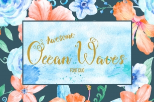 Ocean Waves Font Duo Font Download