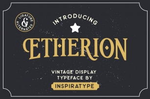 Etherion - Vintage Display font Font Download