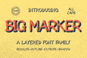 Big Marker Font Family Font Download