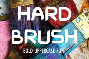 Hard Brush - bold uppercase font Font Download