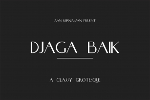 DJaga Baik (A classy Grotesque Sans) Font Download