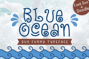 Blue Ocean - Cute and Funny Font Font Download