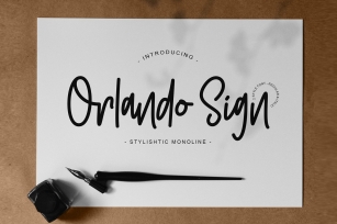 Orlando Sign | Stylishtic Monoline Font Download