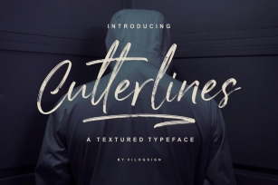 Cutterlines a Textured Typeface Script Font Font Download
