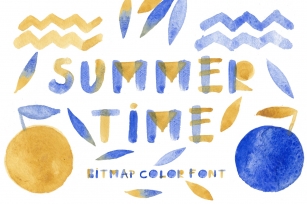 Summertime bitmap color font Font Download