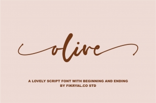 olive - a lovely script font with beginning and ending Font Download