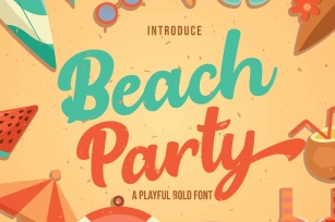 Beach Party - Playful Bold Font Font Download