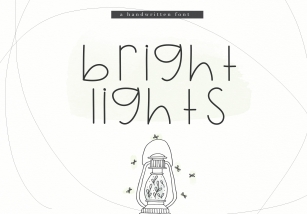 Bright Lights - A Cute Handwritten Font Font Download
