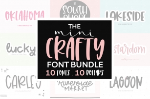 The Mini Crafty Bundle - 10 Fun & Quirky Fonts Font Download