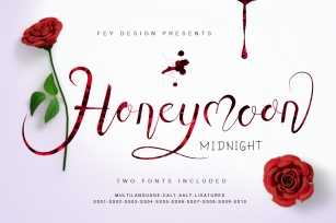 Honey Moon Midnight Two Fonts Font Download