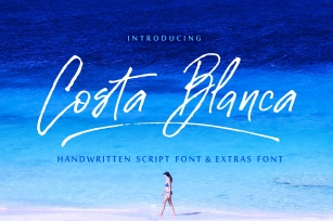 Costa Blanca script font + Extras Font Download