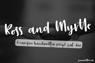 Ross and Myrtle A Handwritten Script Font Duo Font Download